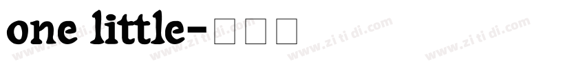 one little字体转换
